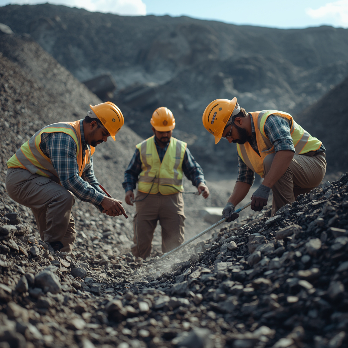 Laboratory professional handling inspection sample